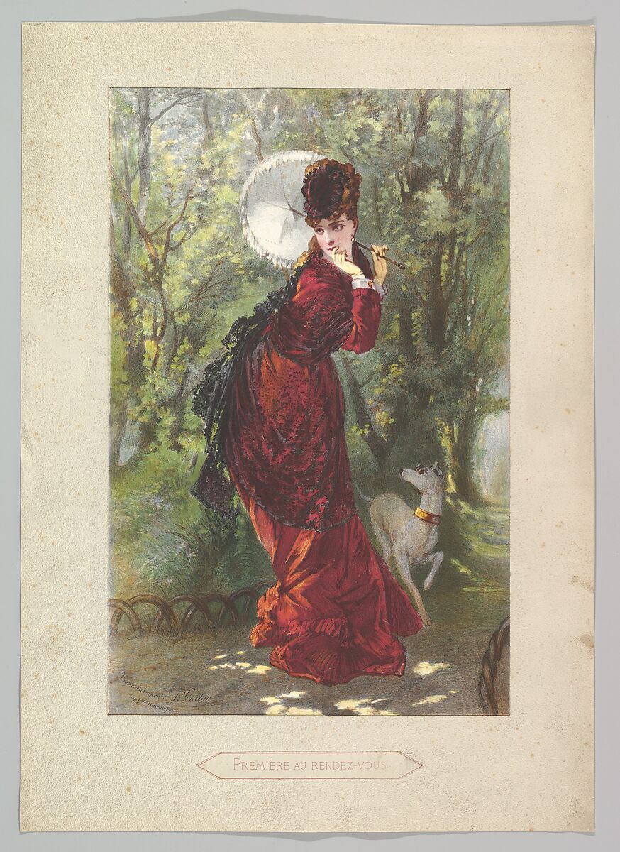 Première au Rendez-vous, Anonymous, French, 19th century, Lithograph 