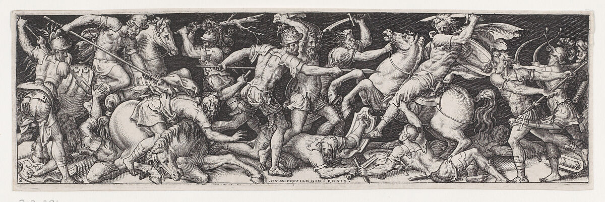 Plate from "Combats et Triomphes", Etienne Delaune (French, Orléans 1518/19–1583 Strasbourg), Engraving, probably first state of four