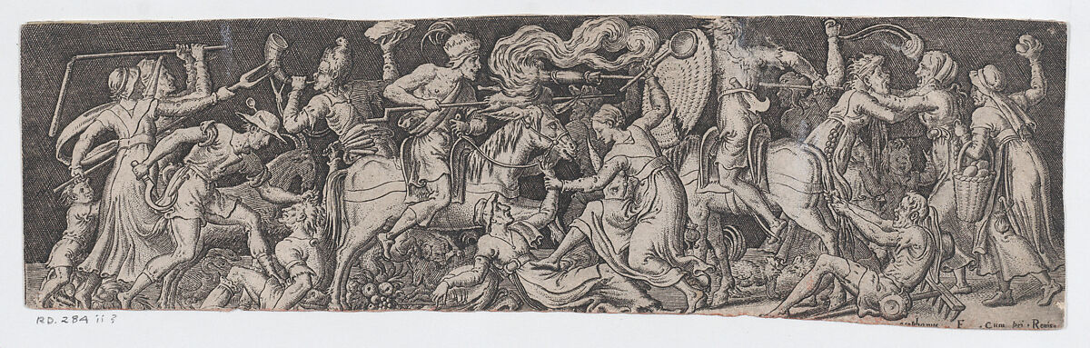 Plate from "Combats et Triomphes", Etienne Delaune (French, Orléans 1518/19–1583 Strasbourg), Engraving; probably second state