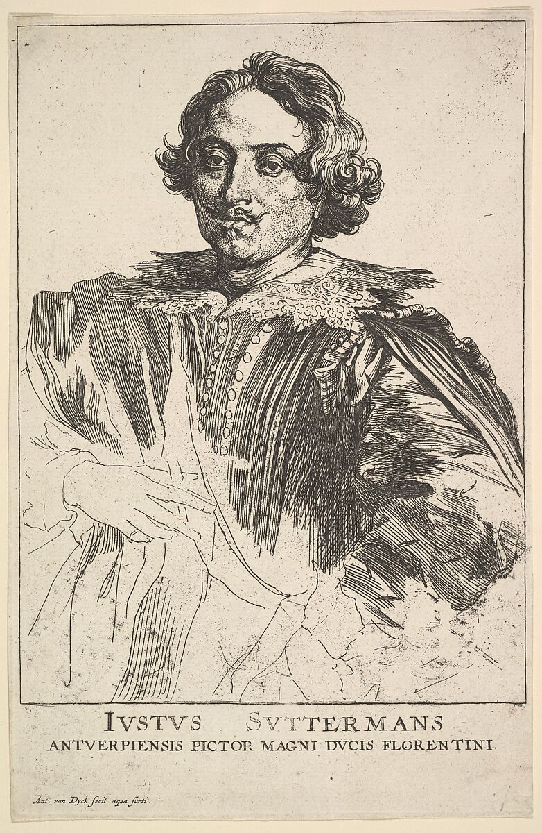 Justus Suttermans, from "The Iconography", Anthony van Dyck (Flemish, Antwerp 1599–1641 London), Etching; fifth state of five 