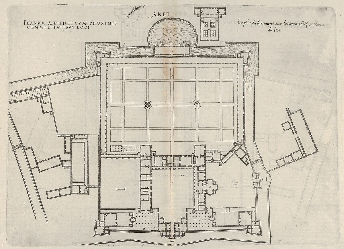 Jacques Androuet Du Cerceau | Floorplan of Chateau d'Anet, from 