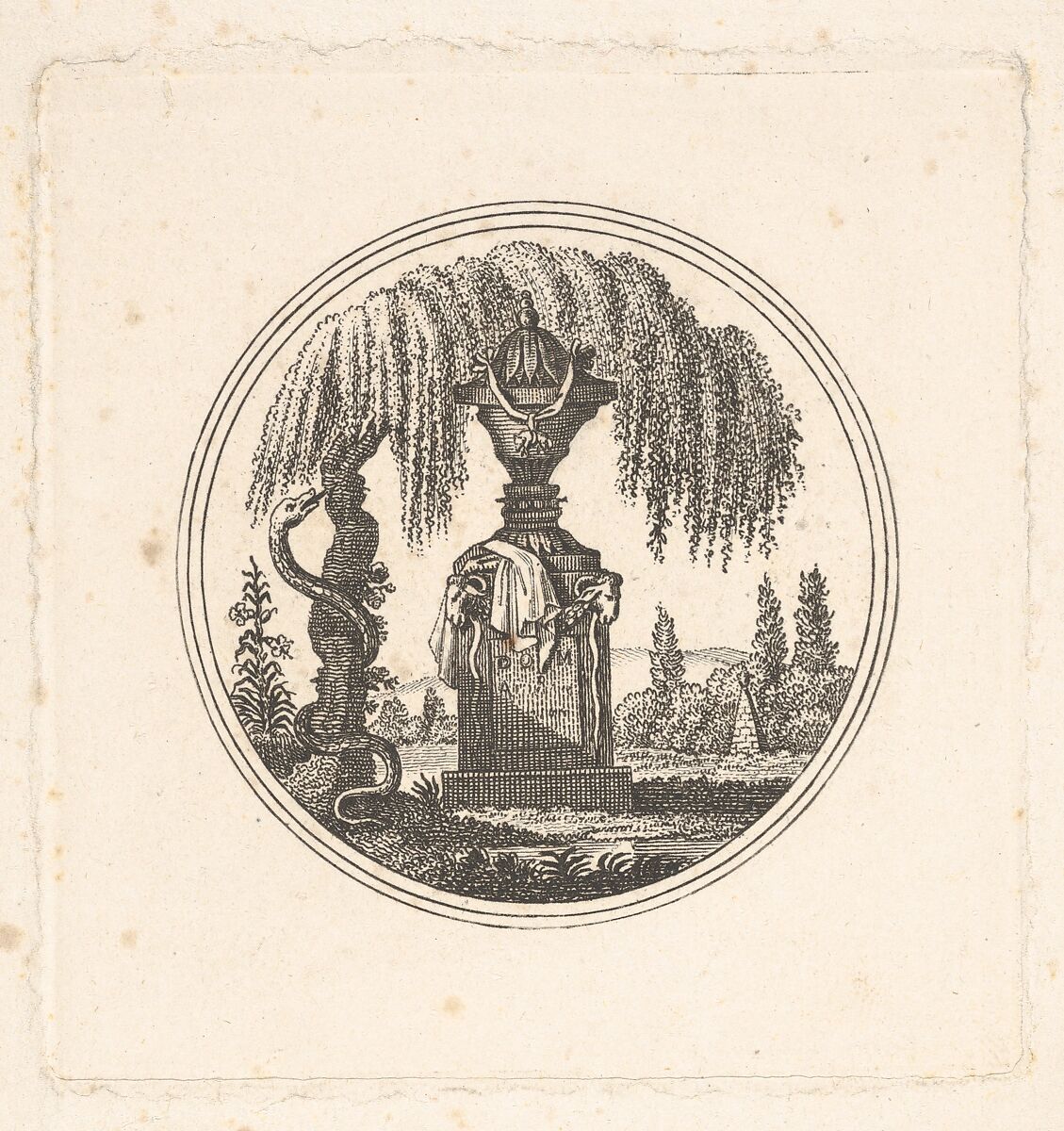 Royalist trompe l'oeil, Anonymous, French, 18th century, Engraving 