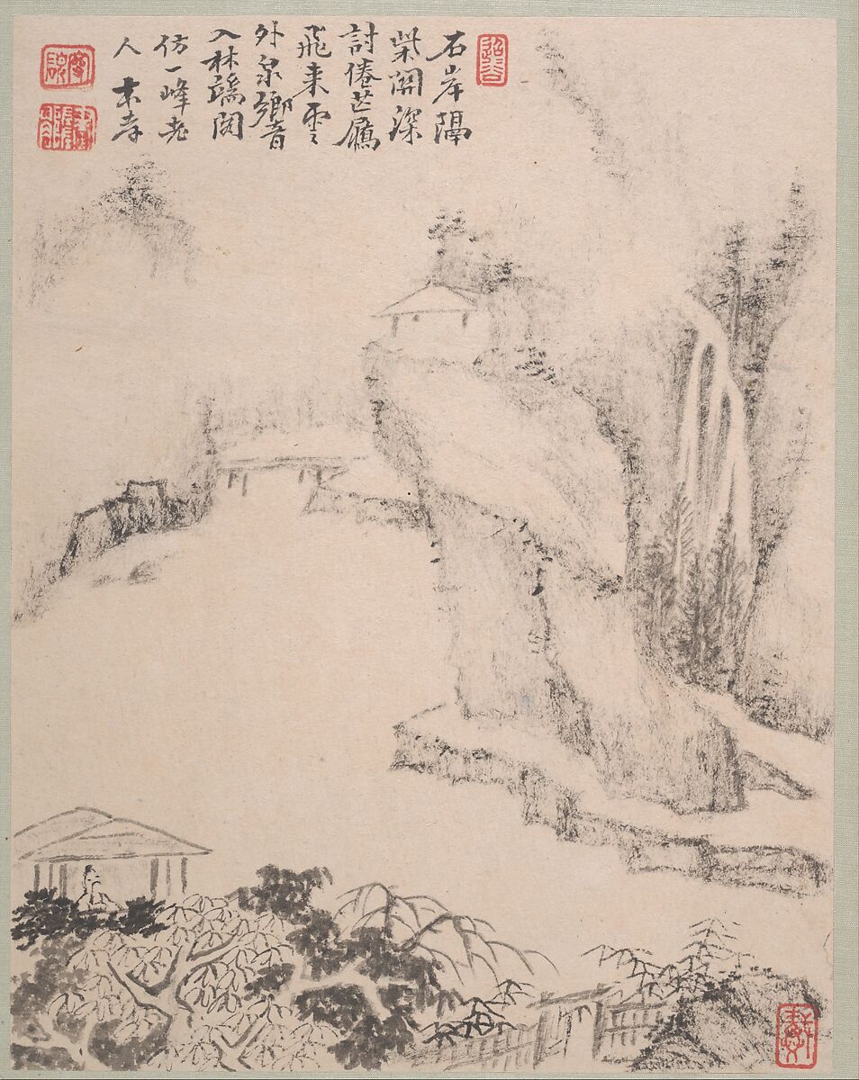 Landscapes, Dai Benxiao (Chinese, 1621–1693), Album of twelve leaves; ink on paper, China