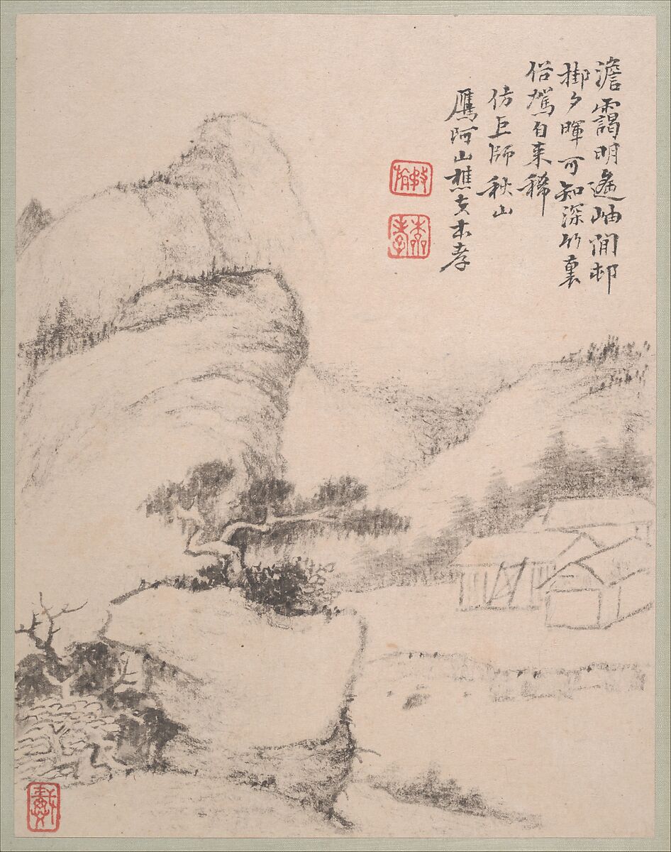 Landscapes, Dai Benxiao (Chinese, 1621–1693), Album of twelve leaves; ink on paper, China