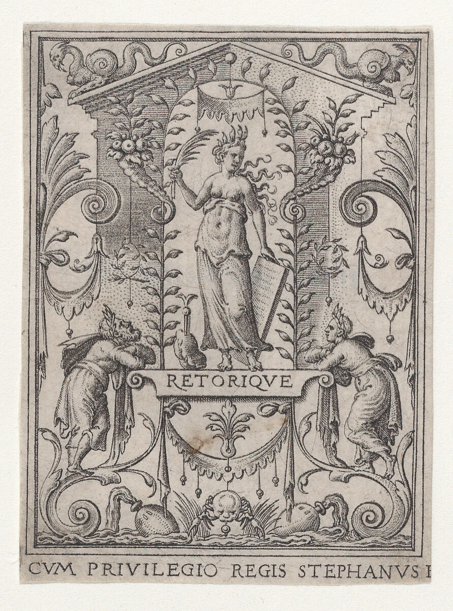 Rhetoric (Retorique), Etienne Delaune (French, Orléans 1518/19–1583 Strasbourg), Engraving