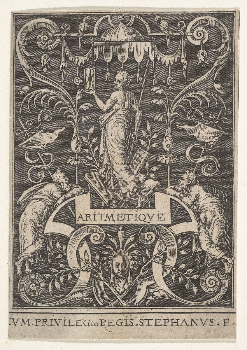 Arithmetic (Arithmetique), Etienne Delaune (French, Orléans 1518/19–1583 Strasbourg), Etching 