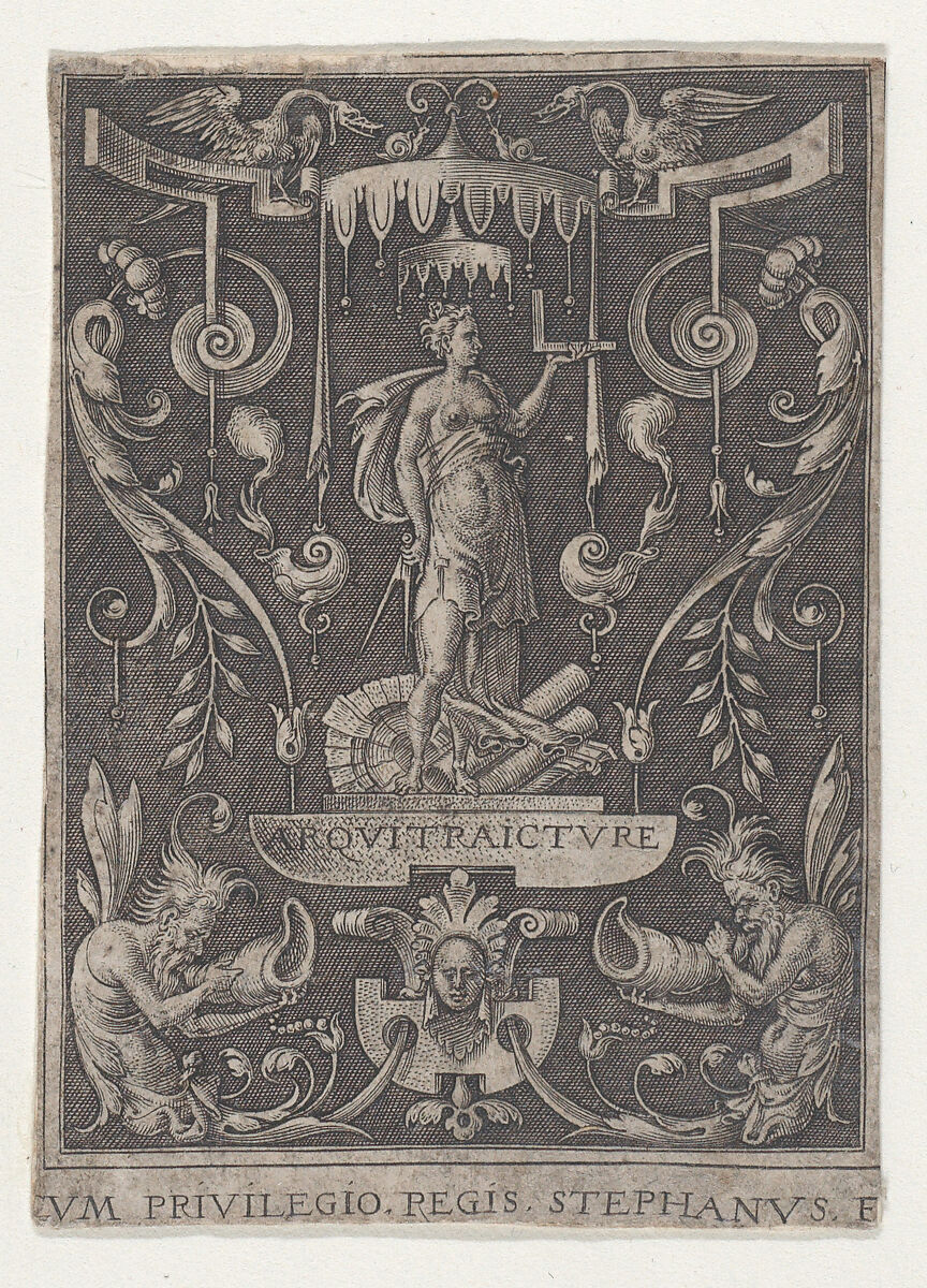 Architecture (Arquitraicture), Etienne Delaune (French, Orléans 1518/19–1583 Strasbourg), Engraving