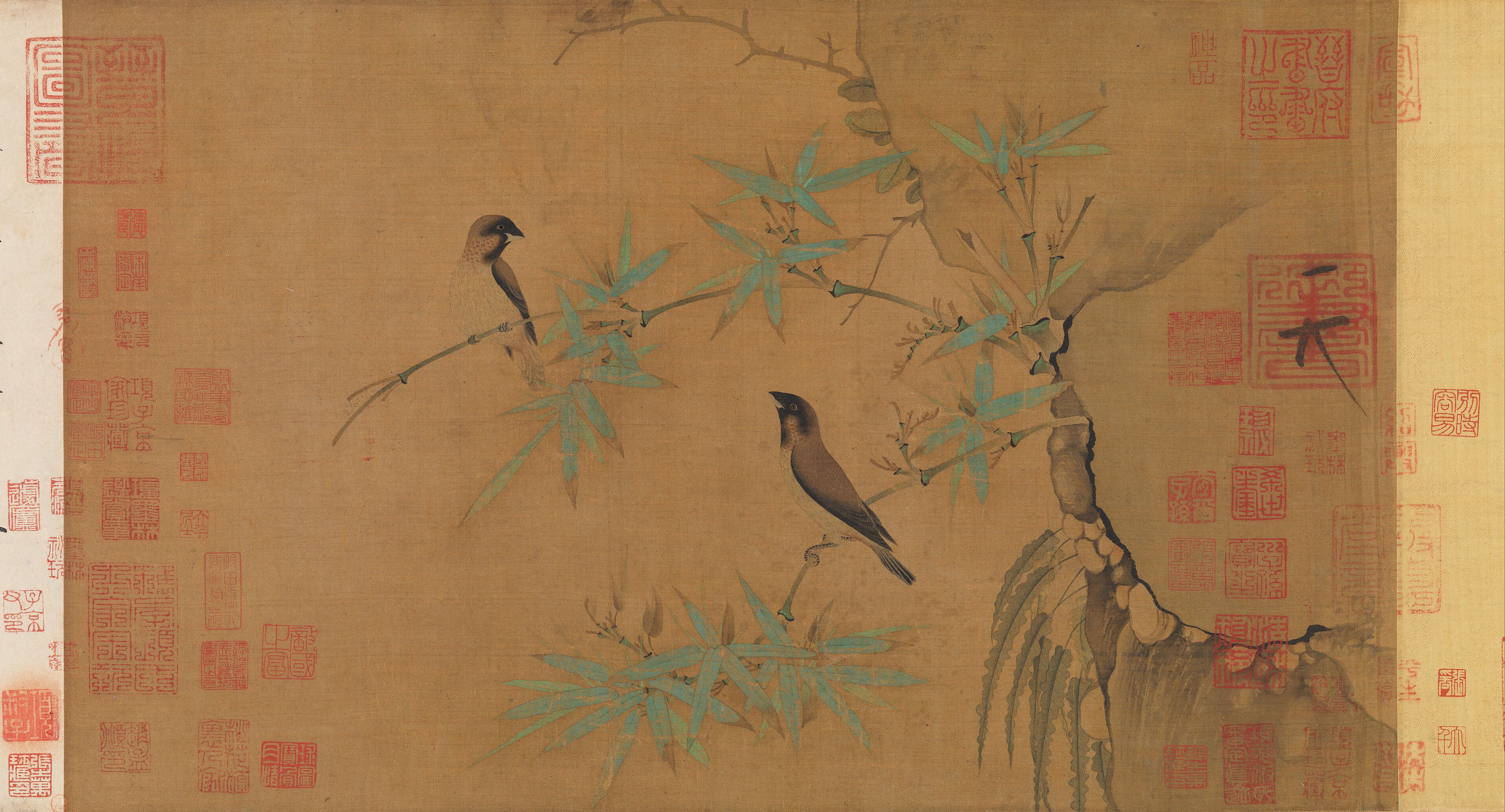 Emperor Huizong - Finches and bamboo - China - Northern Song