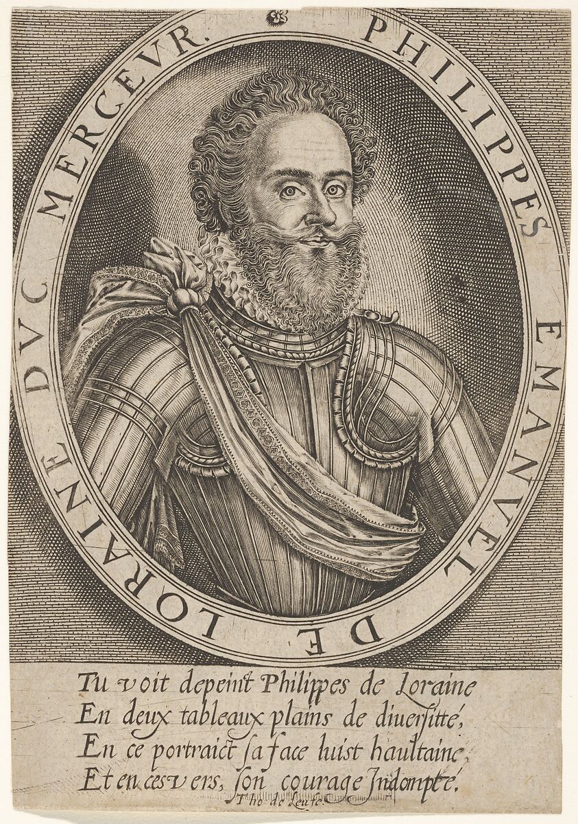 Philip Emanuel de Loraine, Thomas de Leu (French 1560–1620), Etching 