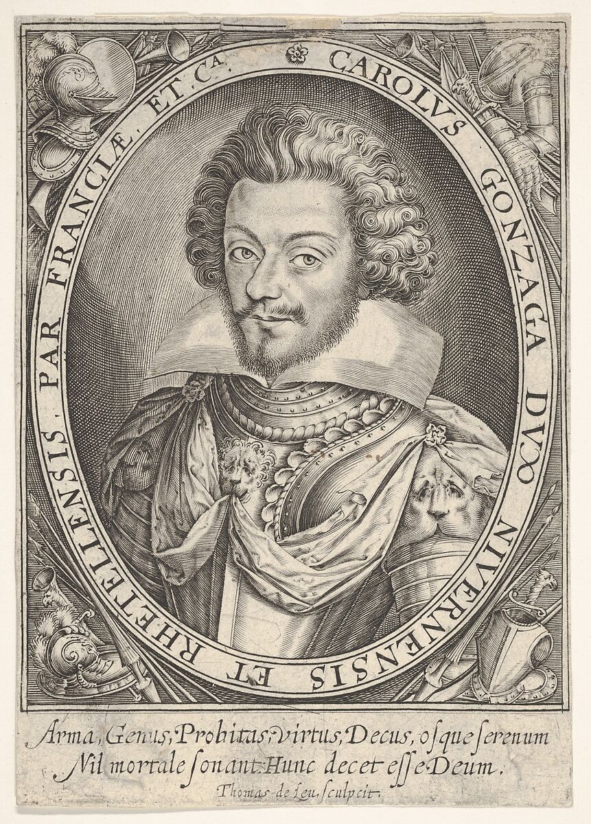 Charles de Gonzague, Duc de Nevers, Thomas de Leu (French 1560–1620), Etching 