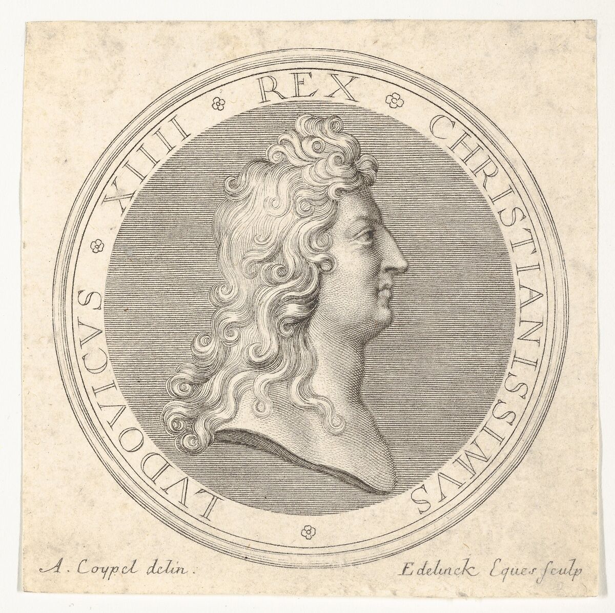 Medal, Gérard Edelinck (Dutch, Antwerp 1640–1707 Paris), Engraving 