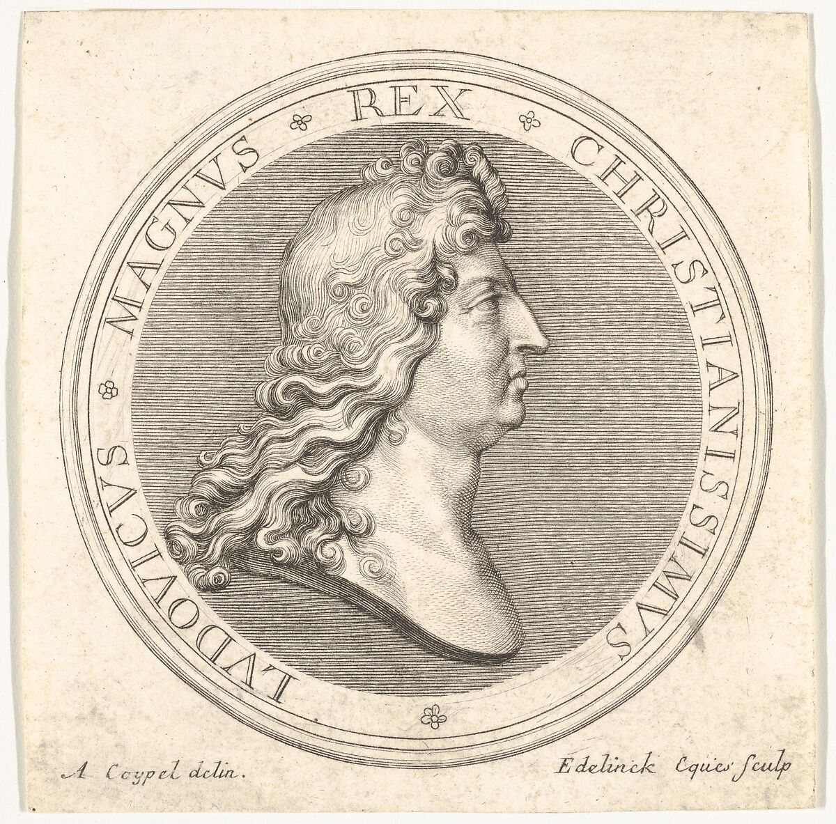 Medal, Gérard Edelinck (Dutch, Antwerp 1640–1707 Paris), Engraving 