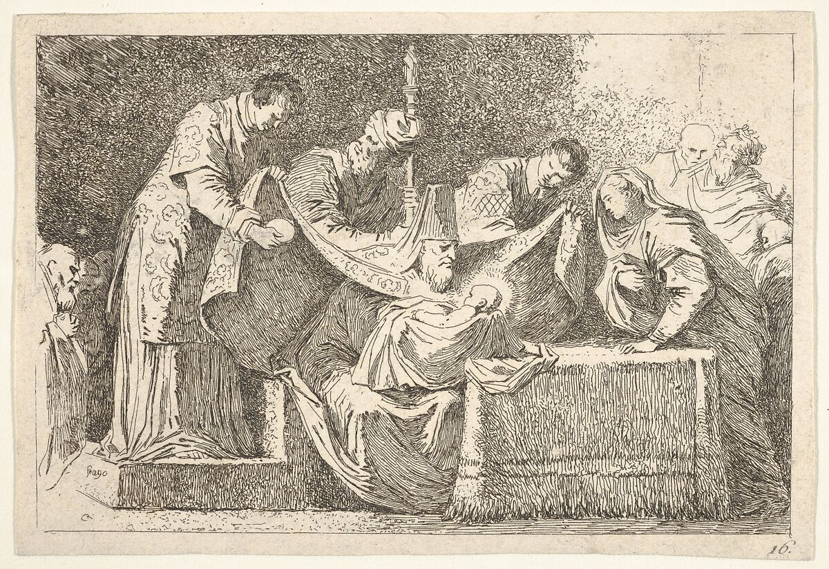 The Circumcision, Jean Honoré Fragonard (French, Grasse 1732–1806 Paris), Etching, second state of two 