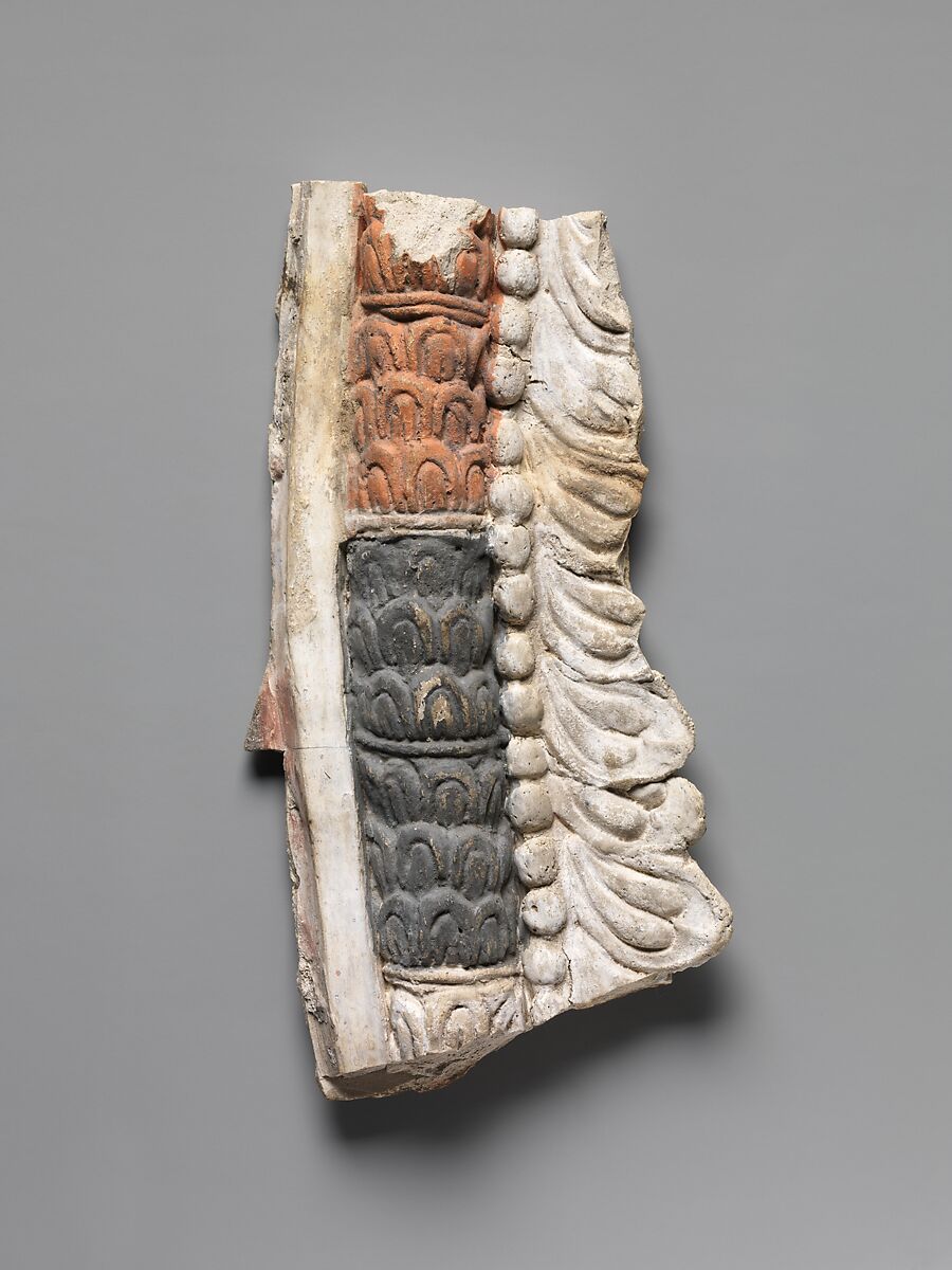 Fragment of a Halo with Buddha Figure, Stucco with color, China (Xinjiang Autonomous Region) 