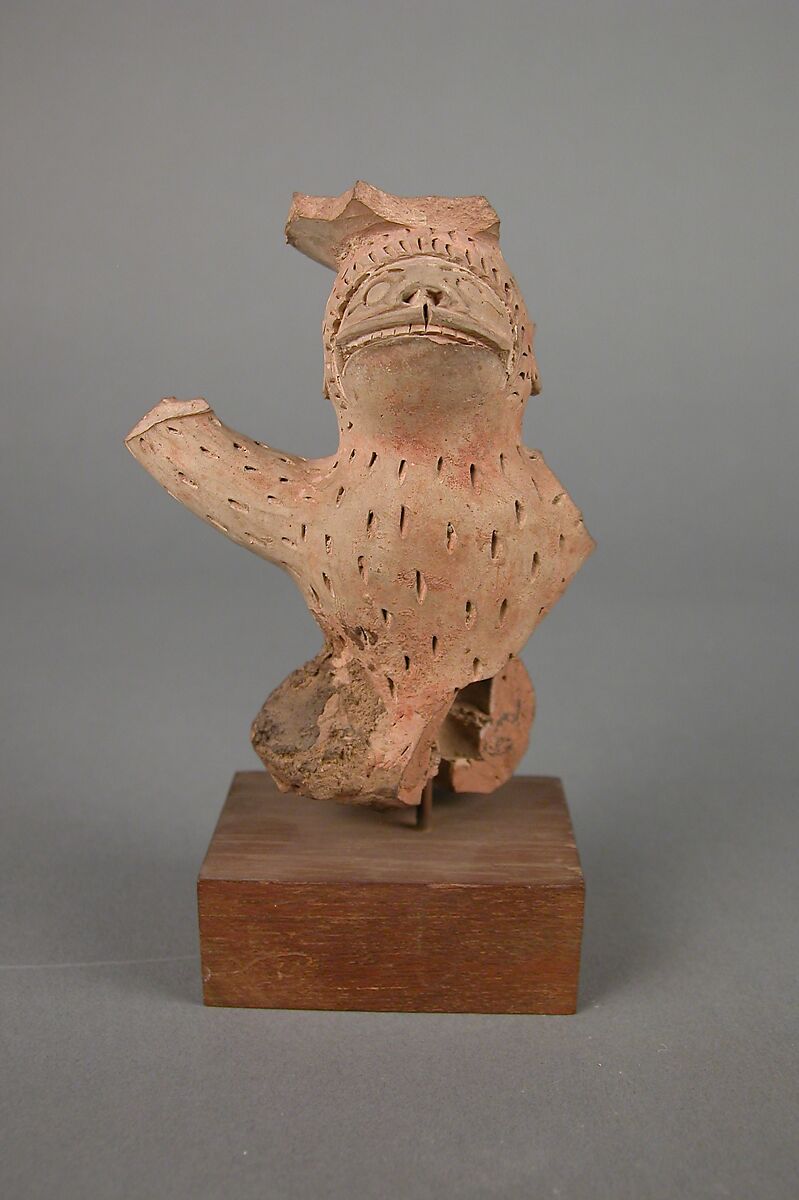 Fragment of a Monkey, Terracotta, Central Asia 