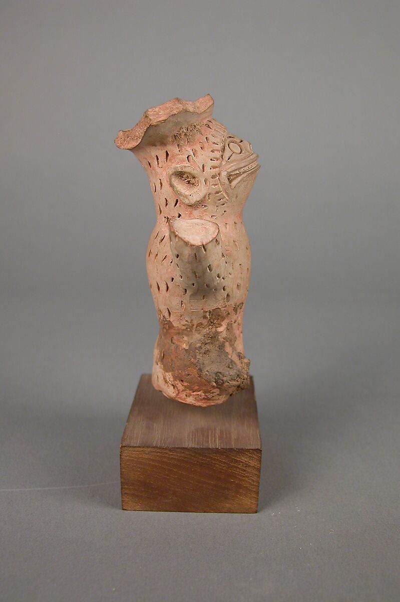 Fragment of a Monkey, Terracotta, Central Asia