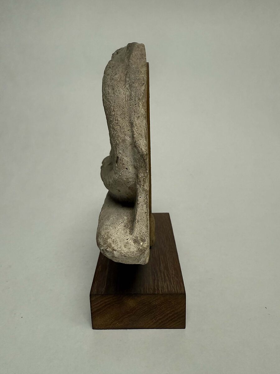 Fragment of a Relief of the Buddha, Stucco, Central Asia