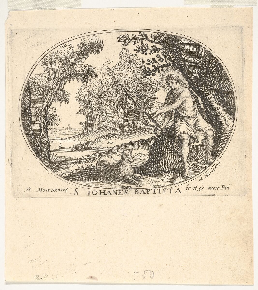 Saint John the Baptist, Balthazar Moncornet (French, Rouen 1600–1668 Paris), Etching 