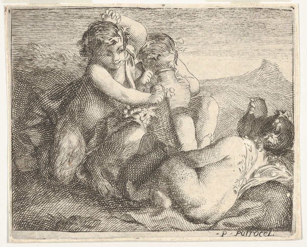 Bacchanal, Pierre Parrocel (French, 1664–1739), Etching with engraving 