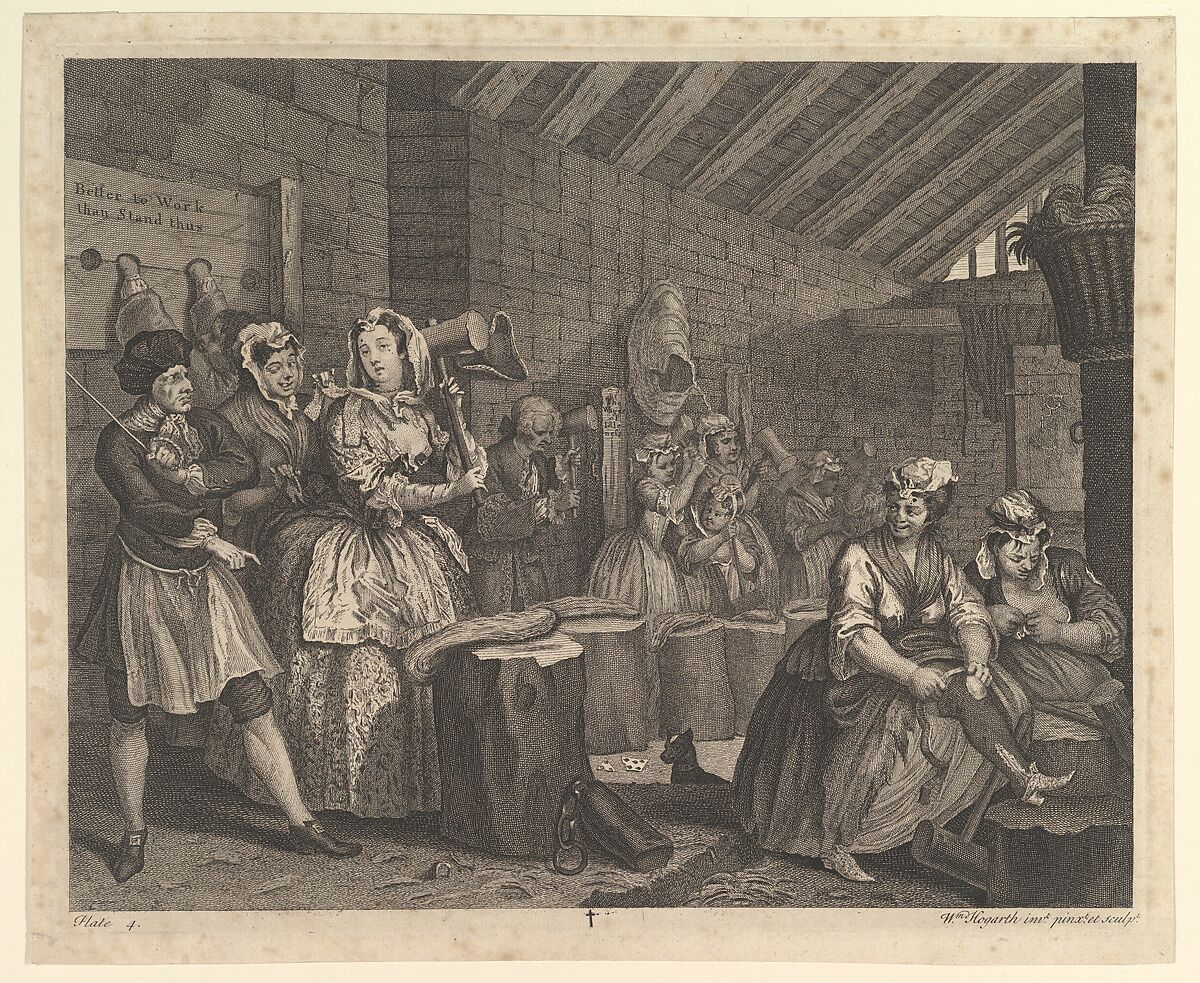 A Harlot's Progress, Plate 4, William Hogarth (British, London 1697–1764 London), Etching and engraving; third state of three 