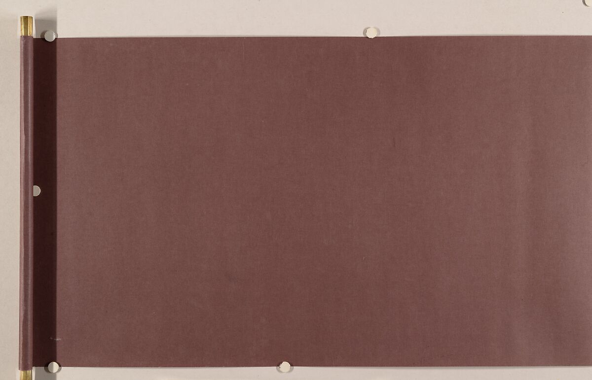 The Vimalakirti Sutra, Unidentified artist Chinese, early 12th century, Handscroll; gold and silver on purple silk, China