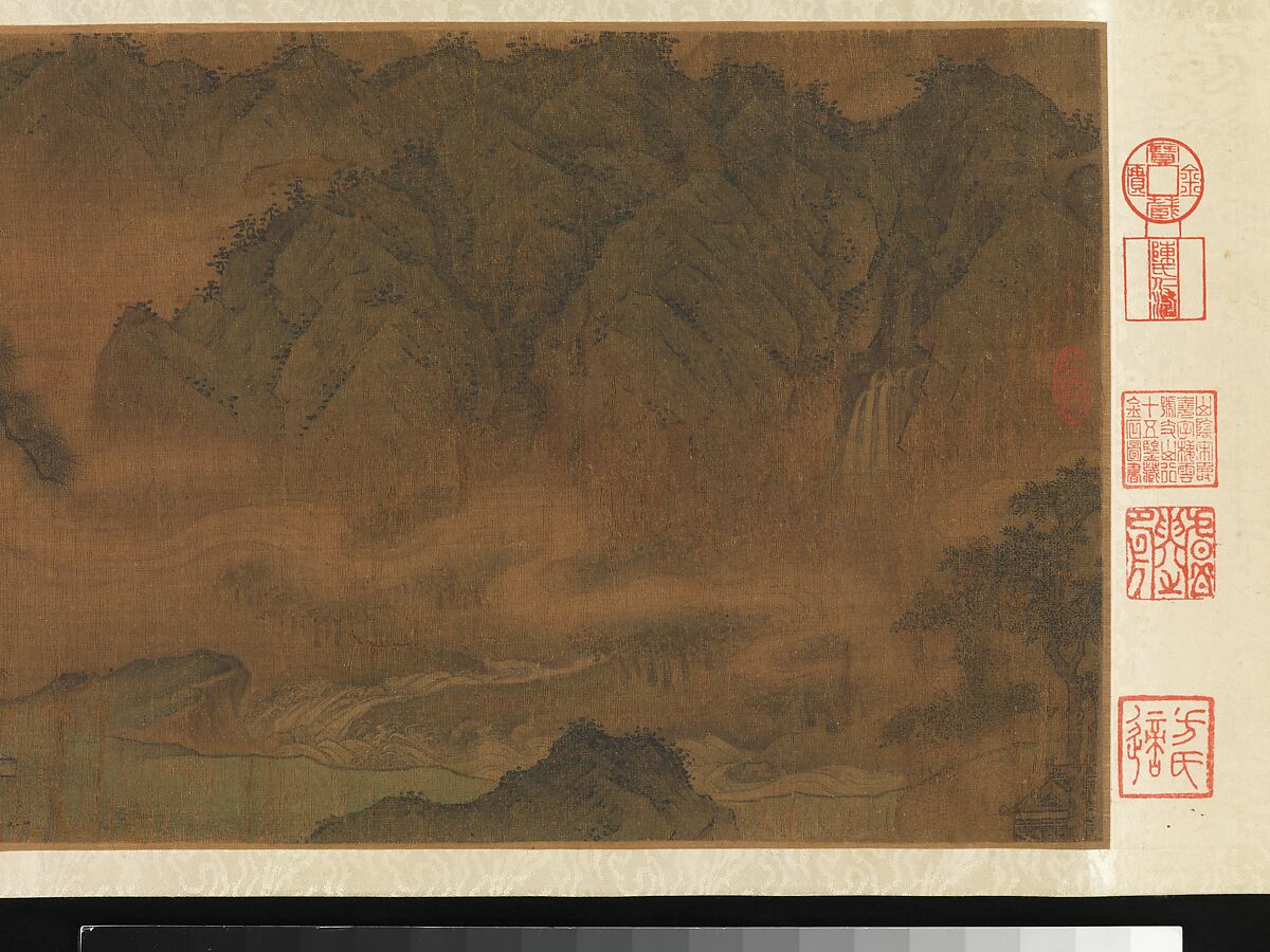 A Diplomatic Mission to the Jin, Attributed to Yang Bangji (Chinese, ca. 1110–1181), Handscroll; ink and color on silk, China