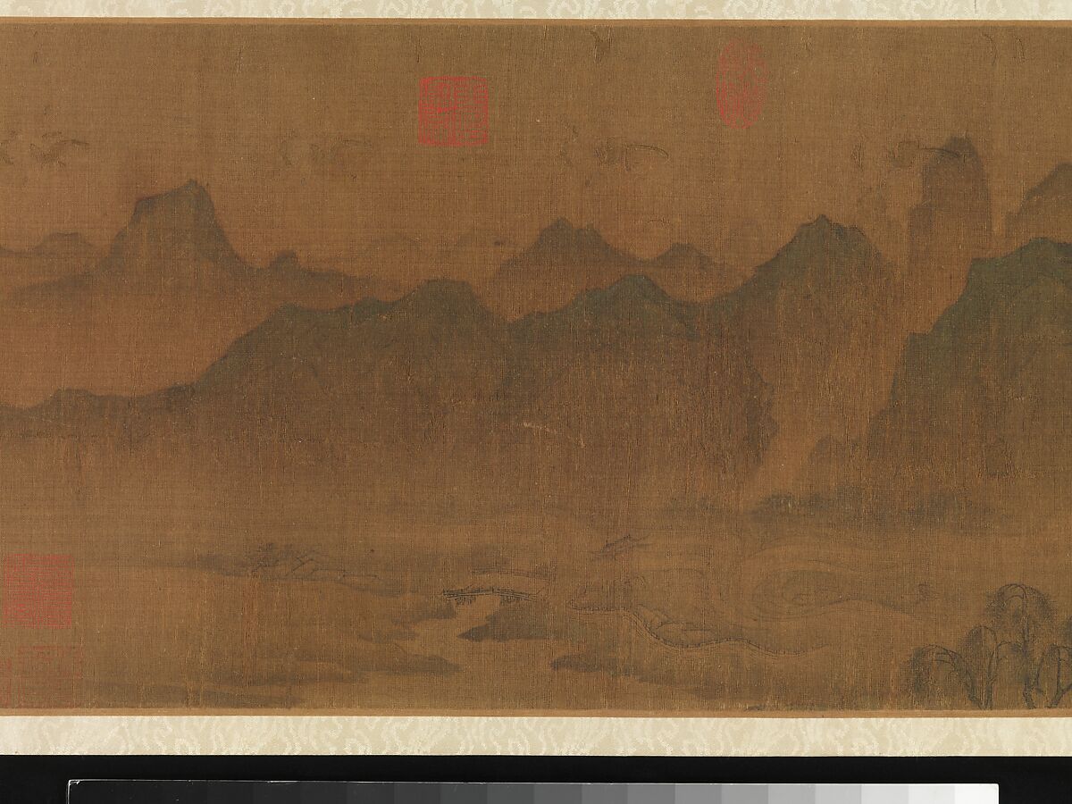 A Diplomatic Mission to the Jin, Attributed to Yang Bangji (Chinese, ca. 1110–1181), Handscroll; ink and color on silk, China