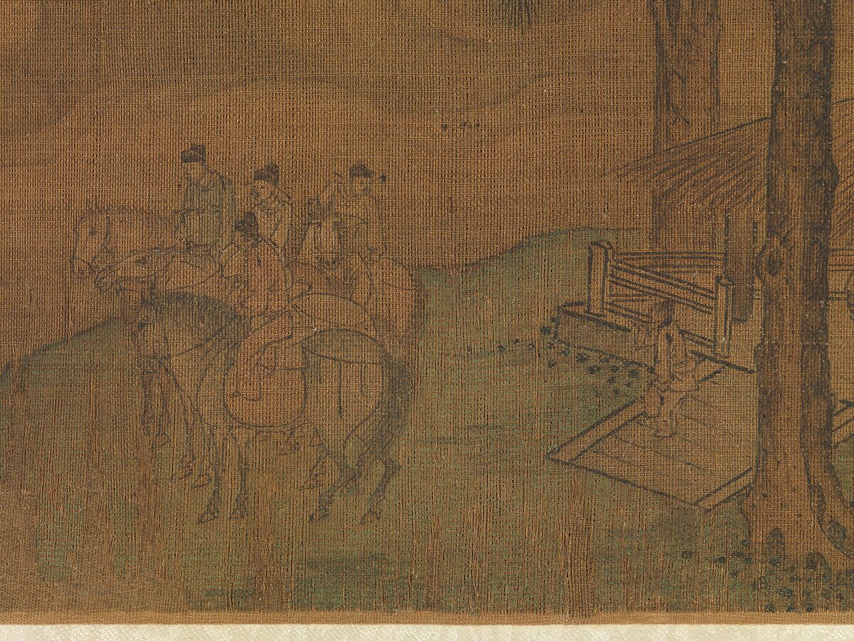 A Diplomatic Mission to the Jin, Attributed to Yang Bangji (Chinese, ca. 1110–1181), Handscroll; ink and color on silk, China
