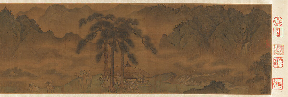A Diplomatic Mission to the Jin, Attributed to Yang Bangji (Chinese, ca. 1110–1181), Handscroll; ink and color on silk, China 