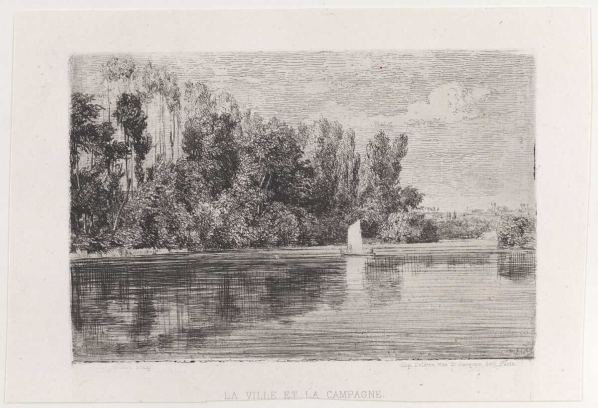 City and Country, Jules-Ferdinand Jacquemart (French, Paris 1837–1880 Paris), Etching