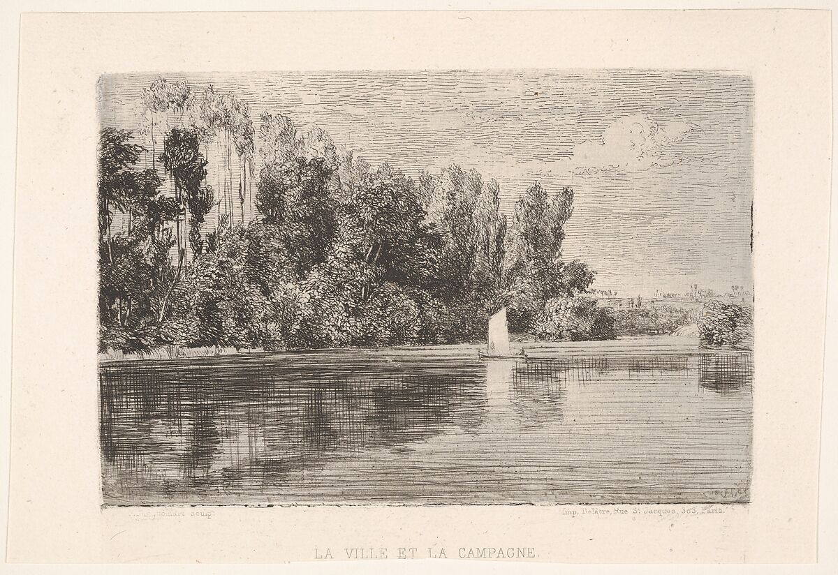 City and Country, Jules-Ferdinand Jacquemart (French, Paris 1837–1880 Paris), Etching 