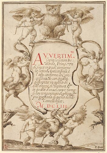 Frontispiece with Putti and Animals