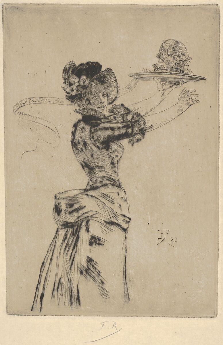 Modernité, Félicien Rops (Belgian, Namur 1833–1898 Essonnes), Drypoint; second state of five 