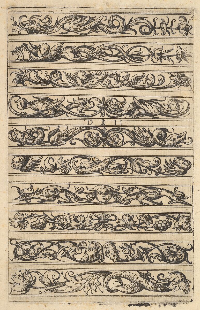 Designs for Ten Decorative Friezes, Daniel Hopfer (German, Kaufbeuren 1471–1536 Augsburg), Etching 