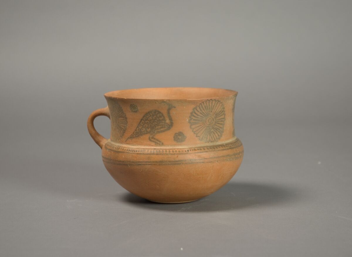 Cup with Painted Decoration, Painted terracotta, Pakistan 
