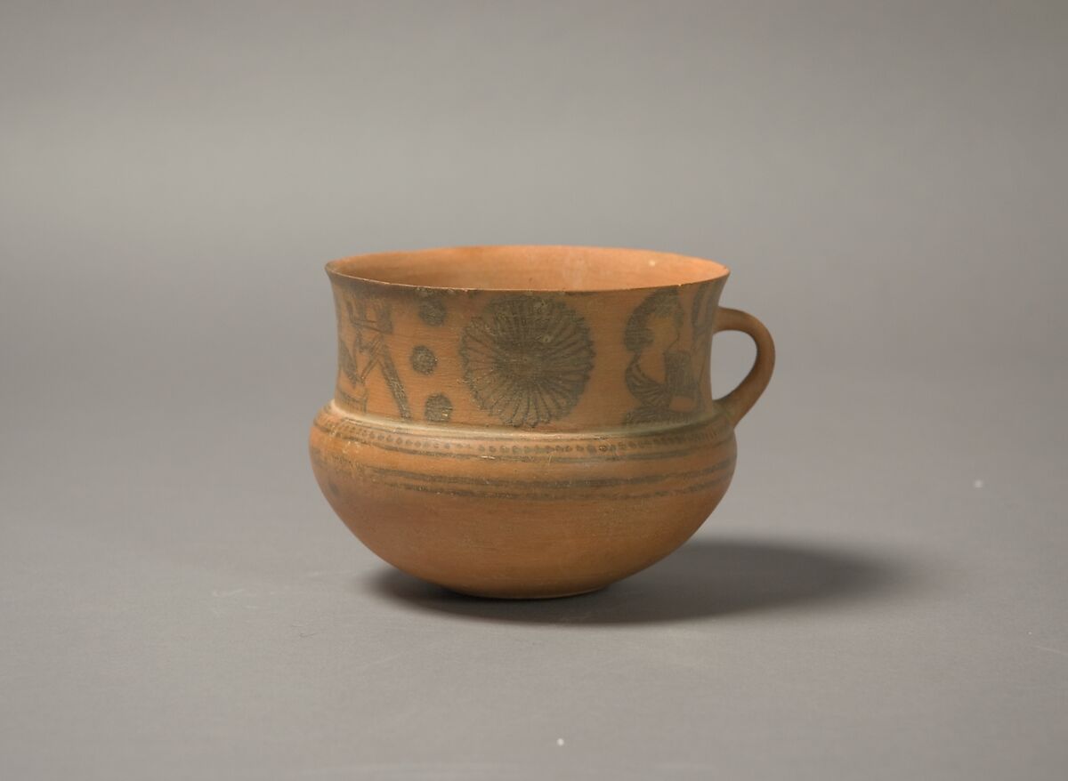 Cup with Painted Decoration, Painted terracotta, Pakistan