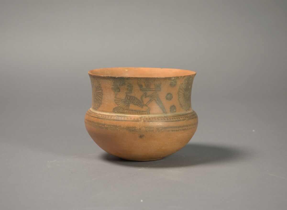 Cup with Painted Decoration, Painted terracotta, Pakistan