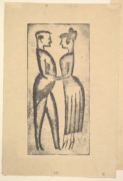 Tango, Elie Nadelman (American (born Poland), Warsaw 1882–1946 Riverdale, New York), Drypoint; first state of two 