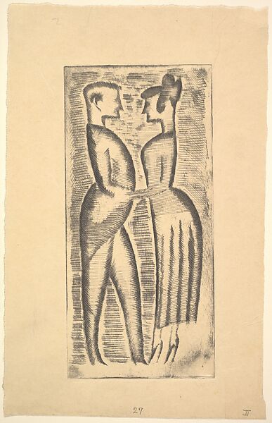 Tango, Elie Nadelman (American (born Poland), Warsaw 1882–1946 Riverdale, New York), Drypoint; second state of two 