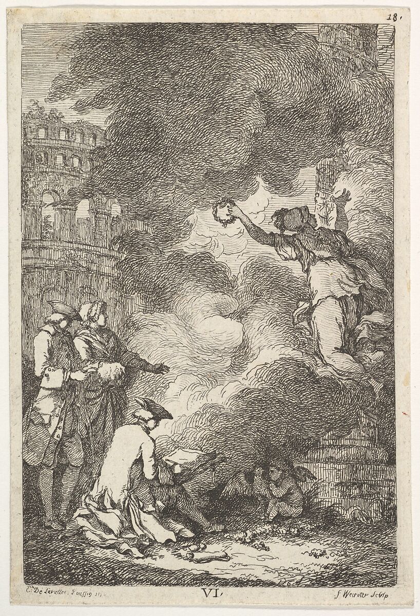 A Visit to Rome in 1764, Franz Edmund Weirotter (Austrian, 1733–1771), Etching 