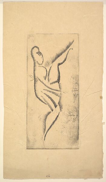 High Kicker, Elie Nadelman (American (born Poland), Warsaw 1882–1946 Riverdale, New York), Drypoint; second state of two 