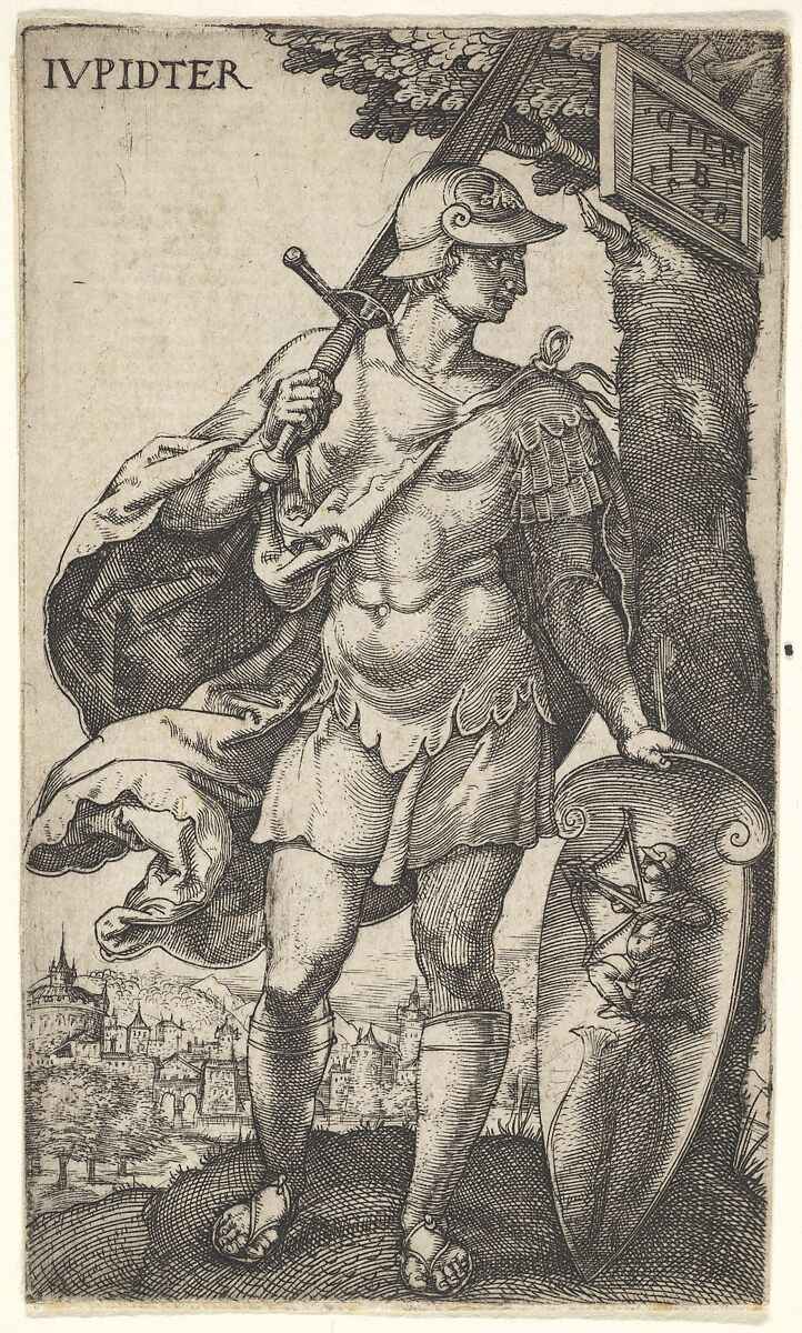 Jupiter from The Gods Who Preside Over the Planets, Master I.B. (German, active 1525–1530), Etching 