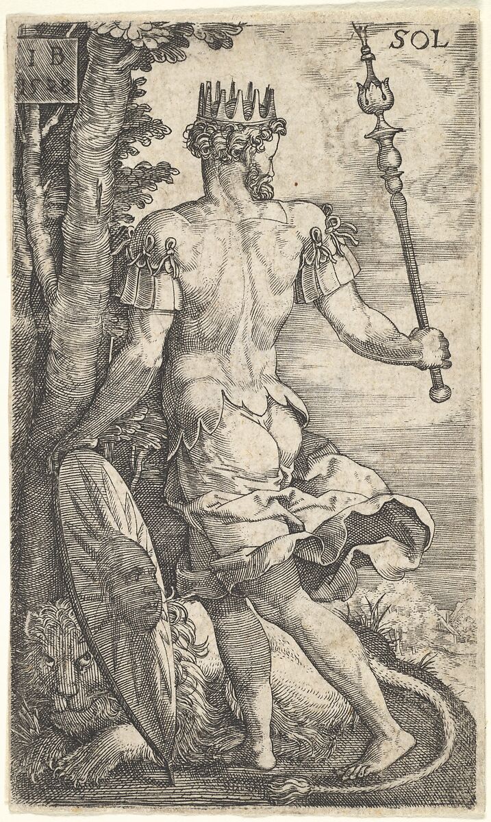 Sun from The Gods Who Preside Over the Planets, Master I.B. (German, active 1525–1530), Etching 