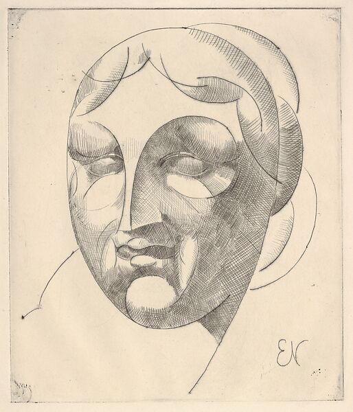Head, Elie Nadelman (American (born Poland), Warsaw 1882–1946 Riverdale, New York), Drypoint; second state of two 