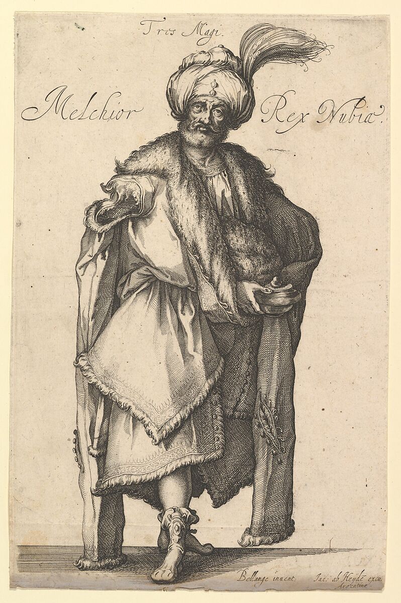 Melchior, after Three Magi series by Jacques Bellange, Matthäus Merian the Elder (Swiss, Basel 1593–1650 Schwalbach), Etching 