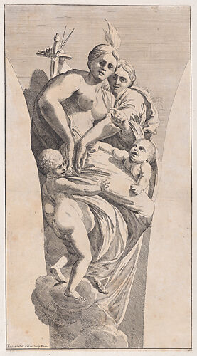 Study for a pendentive depicting Justice and Charity