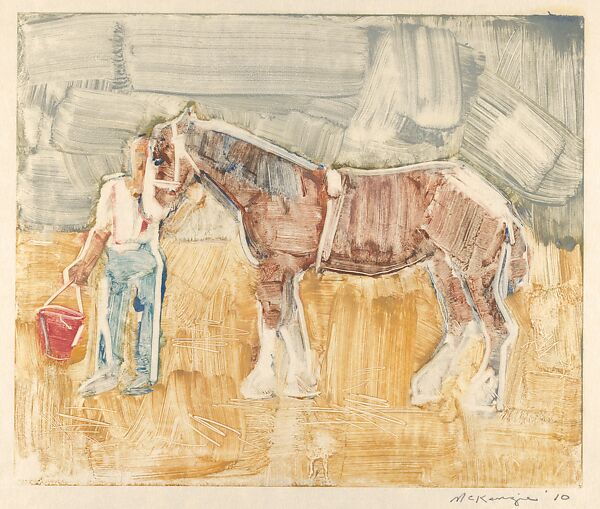 Horse Barns, Mary Beth McKenzie (American, born Cleveland, Ohio, 1946), A series of 17 monotypes