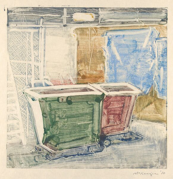 Horse Barns, Mary Beth McKenzie (American, born Cleveland, Ohio, 1946), A series of 17 monotypes