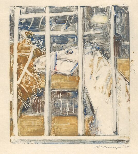 Horse Barns, Mary Beth McKenzie (American, born Cleveland, Ohio, 1946), A series of 17 monotypes