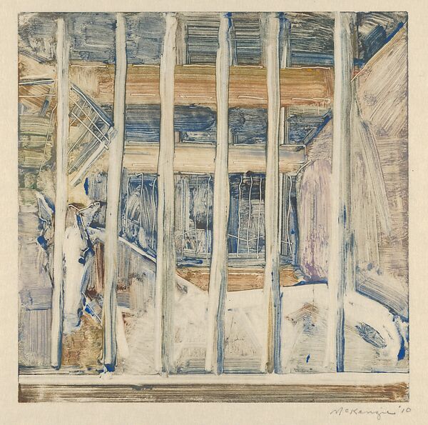 Horse Barns, Mary Beth McKenzie (American, born Cleveland, Ohio, 1946), A series of 17 monotypes